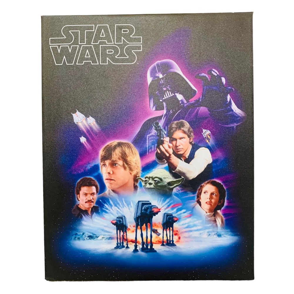 Star Wars Empire Strikes Back 19in X 15in Black Blue Purple Canvas Wall Art